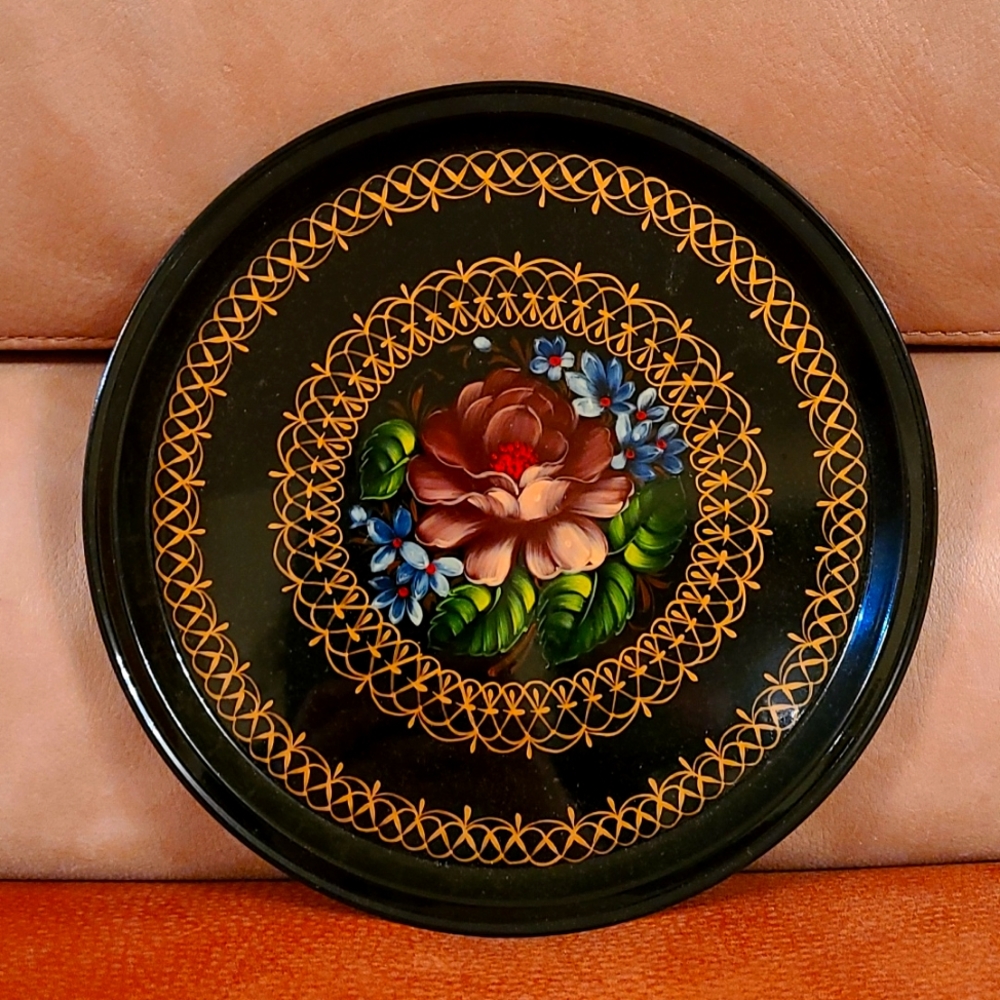 Rose zhostovo tray
